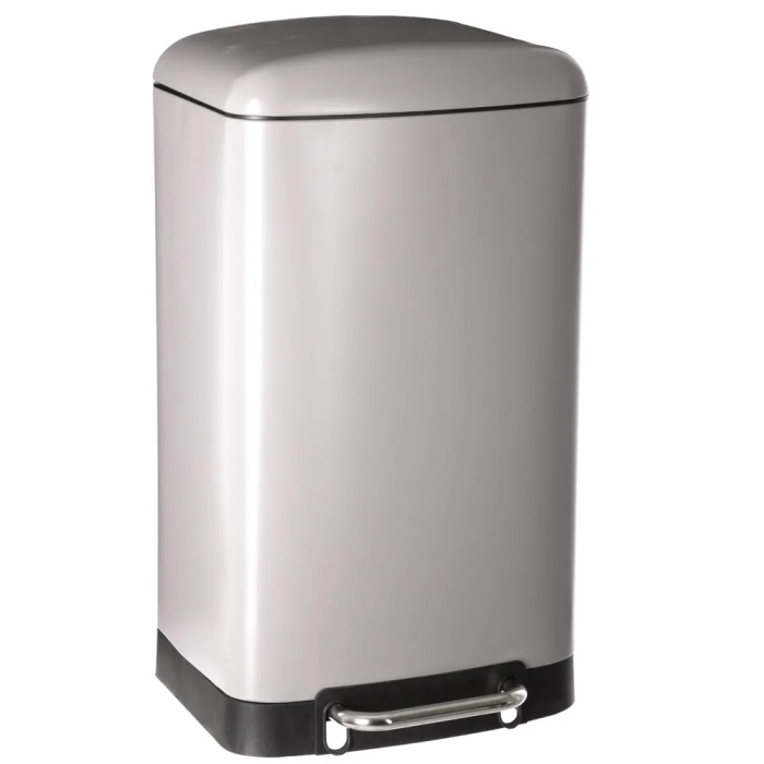 Cos gunoi cu pedala 30L 5Five Ariane, forma rotunda, otel inoxidabil si PP, 34x30,5x61 cm, taupe [1]