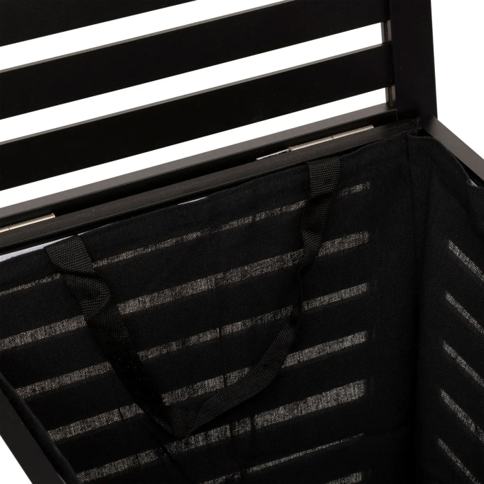 Cos rufe 5Five Sicela din lemn MDF, capacitate 65 litri, 40x40x58 cm, negru [3]