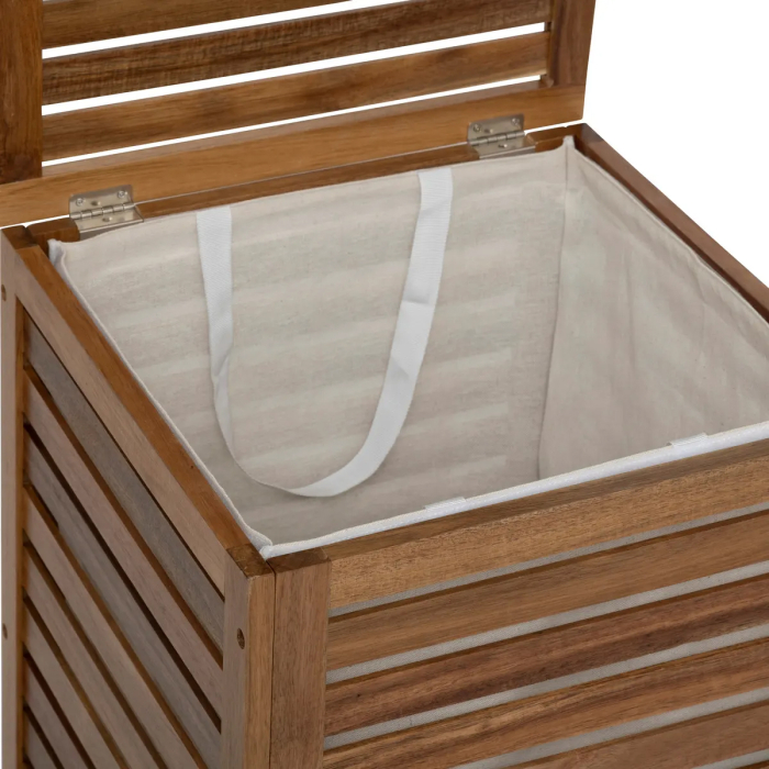 Cos rufe 65L 5Five Acacia din lemn de acacia, 40x40x60 cm, natur [6]