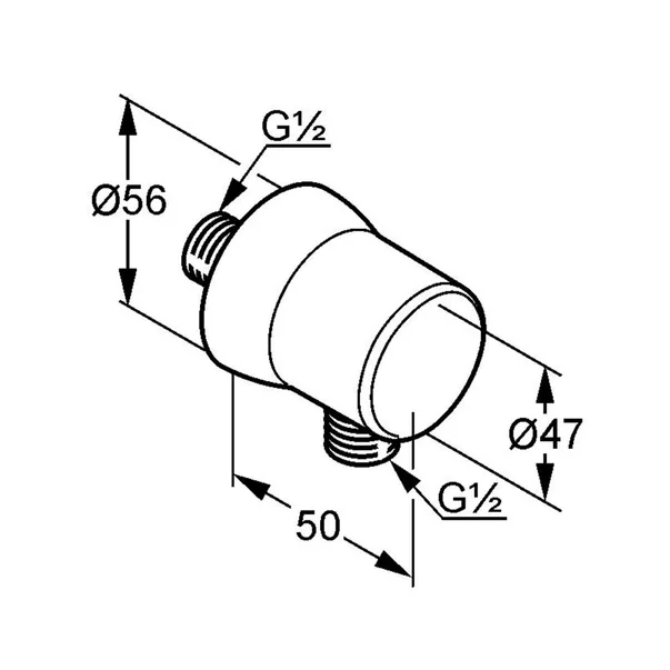 Cot conector dus Kludi Sirena negru mat [2]