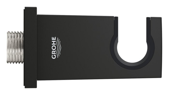 Cot iesire dus Grohe 26370KF0, Euphoria, 1/2'' x 1/2'', suport para, mat, negru [3]