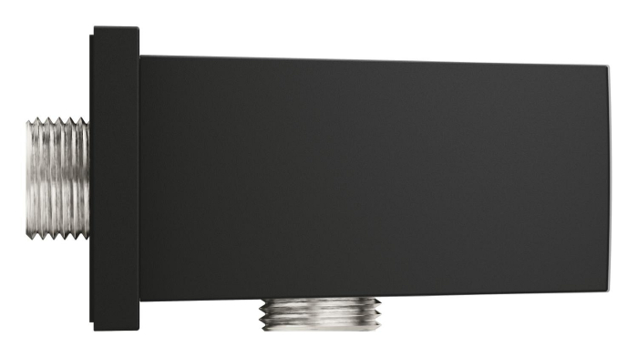 Cot iesire dus Grohe 26370KF0, Euphoria, 1/2'' x 1/2'', suport para, mat, negru [4]