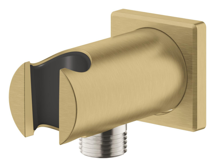 Cot iesire dus Grohe 26659GN0, Rainshower SoftSquare, 1/2'' x 1/2'', suport para, mat, auriu [3]