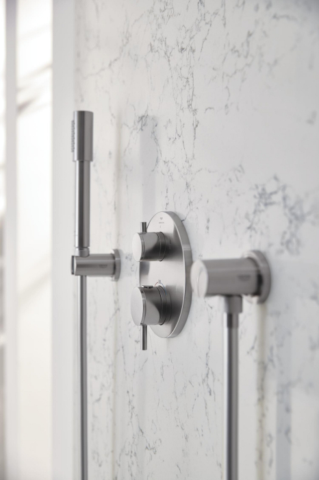 Cot iesire dus Grohe 27057DC0, Rainshower, 1/2'' x 1'/2'', mat, otel satinat [8]