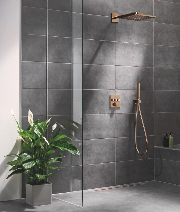 Cot iesire Grohe 26370DA0, Euphoria Cube, 1/2'' x 1/2'', suport para, lucios, cupru [3]