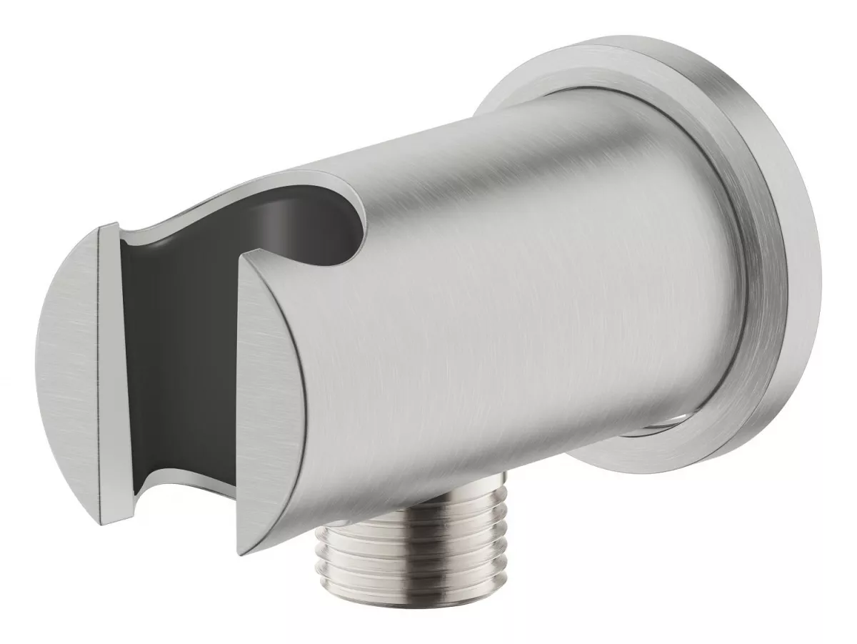 Cot iesire Grohe Rainshower, 1/2'' x 1/2'', suport para, mat, otel satinat, 26658DC0 [3]