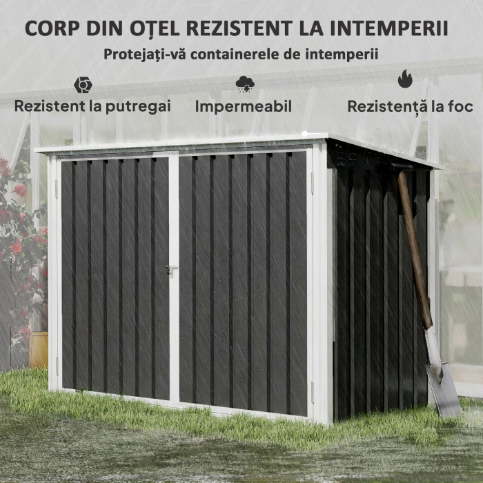  cotet pentru tomberoane, spatiu pentru gunoi, ascunzatoare tomberoane, cutie cotet [7]