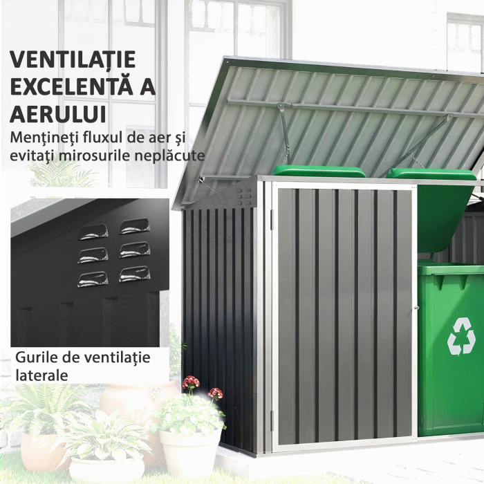  cotet pentru tomberoane, spatiu pentru gunoi, ascunzatoare tomberoane, cutie cotet [6]