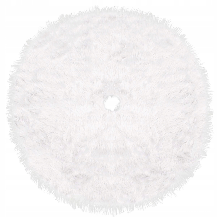 Covoras de pus sub bradul de Craciun, diametru 85 cm, imitatie blana alba [2]