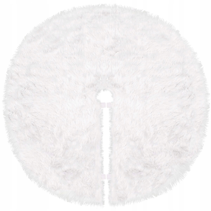Covoras de pus sub bradul de Craciun, diametru 85 cm, imitatie blana alba [10]