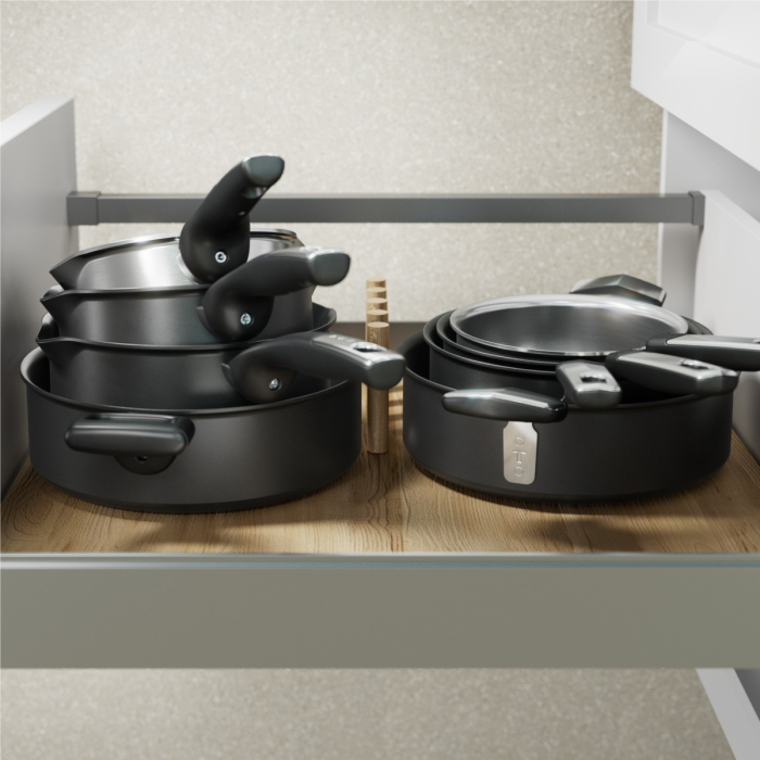 Cratita cu capac Tefal Excellence+ G3282453, 20 cm, invelis antiaderent, tehnologie FUSIONCORE, Thermo-Signal™, maner nituit, aluminiu, inductie, ne [2]