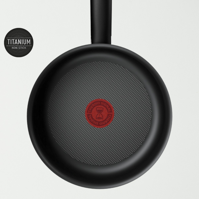 Cratita Tefal Sensation B4253002, 20 cm, invelis antiaderent Titanium, indicator Thermo-Signal™, baza Diffusion, rosu [5]