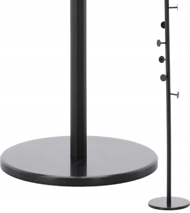 Cuier hol metalic 174 cm, design minimalist, negru [4]