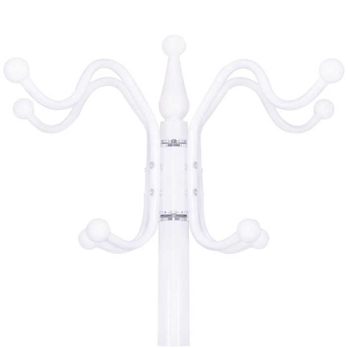 Cuier tip pom din metal Sersimo, 12 agatatoare, 174cm, alb [3]