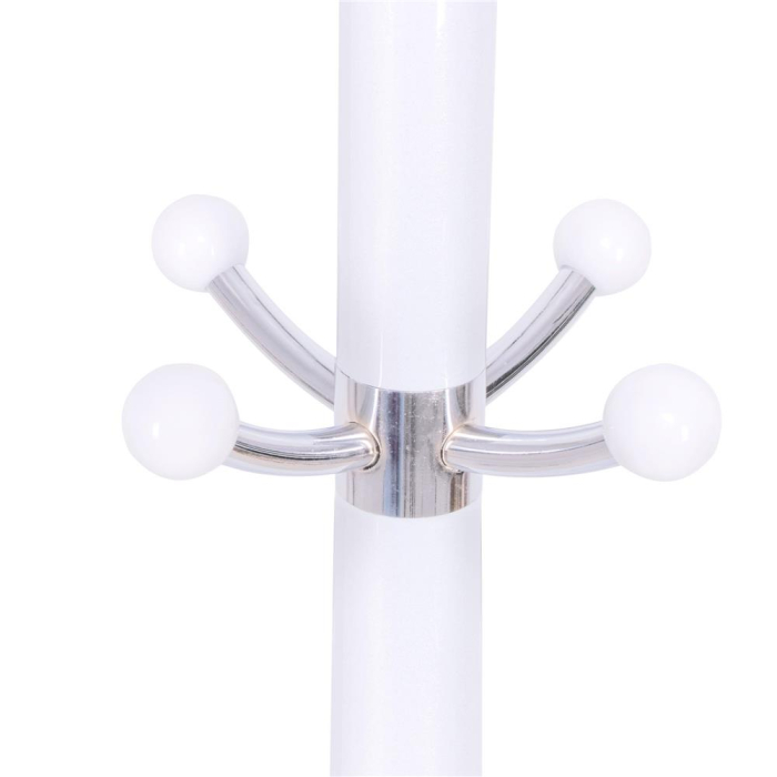 Cuier tip pom din metal Sersimo, 12 agatatoare, 174cm, alb [5]