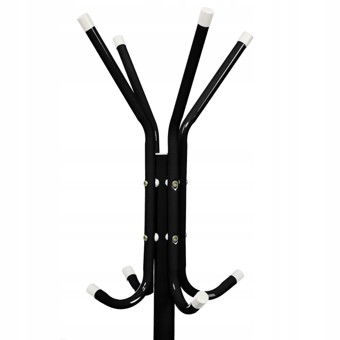 Cuier tip pom metalic Sersimo, 12 agatatoare, 177cm, negru [8]