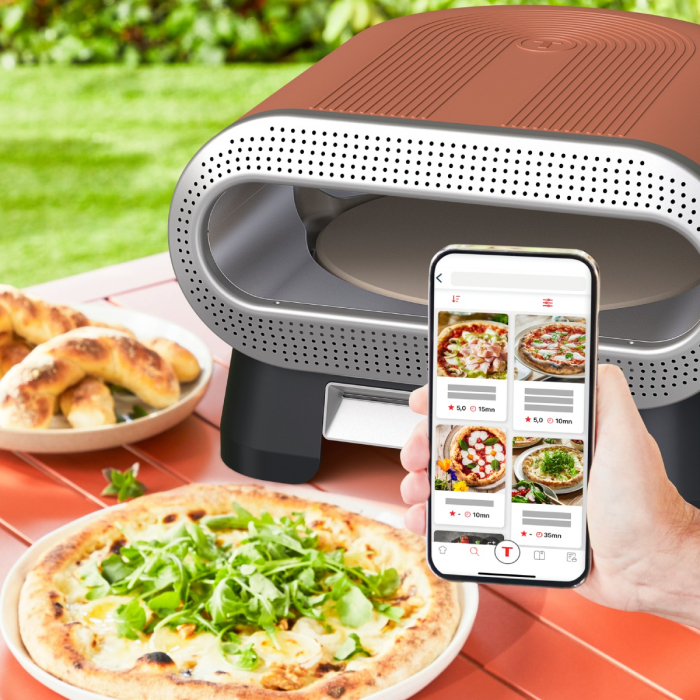 Cuptor electric pentru pizza Tefal Pizza Pronto JM600TE0, 2600 W, 4 trepte de temperatura, piatra rotativa automata, accesoriu pentru feliat pizza, pa [10]