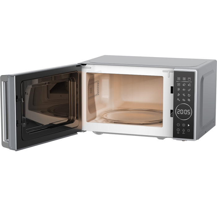 Cuptor microunde cu grill BEKO MGC20130SB, 20l, 700W, Afisaj Digital, Auto Cook, Functie grill, 6 trepte de putere, timer digital, argintiu-negru [3]