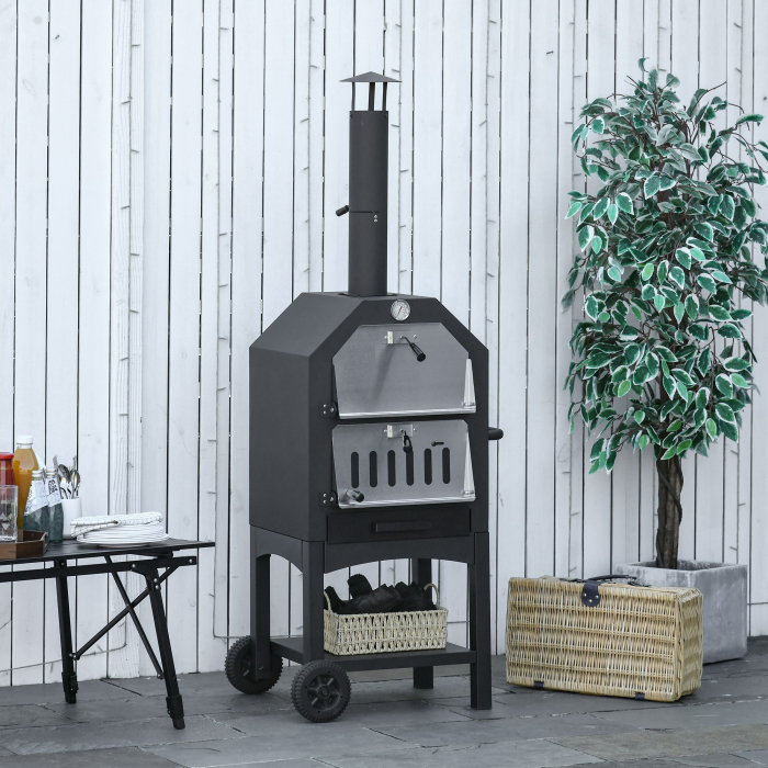  Cuptor Pizza & Gratar Carbuni 64×54×160 cm - Inox pentru Exterior [2]