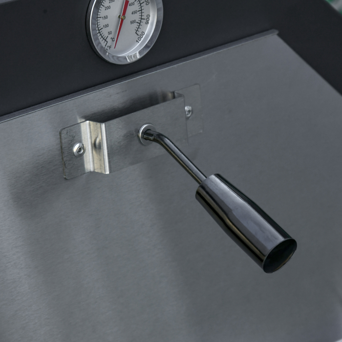  Cuptor Pizza & Gratar Carbuni 64×54×160 cm - Inox pentru Exterior [9]