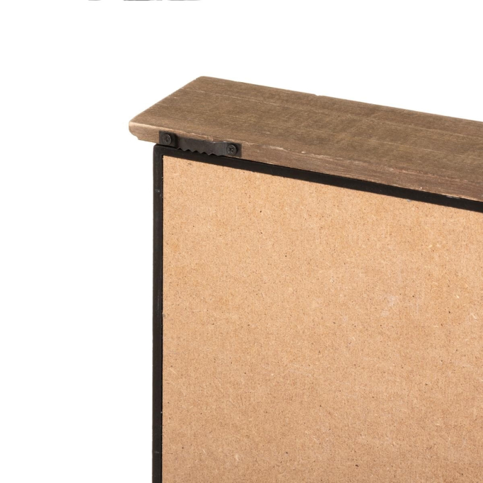 Cutie chei Atmosphera Nikolai cu 9 carlige, MDF si decor vintage seif, 27x38 cm, negru [3]