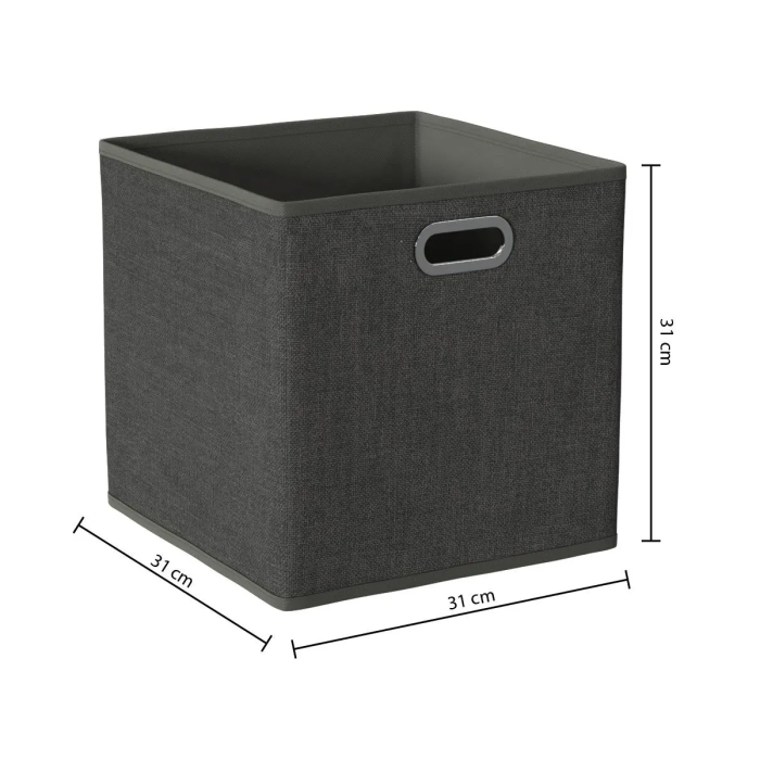 Cutie depozitare 5Five, polipropilena, pliabila, 31x31x31 cm, gri inchis [2]