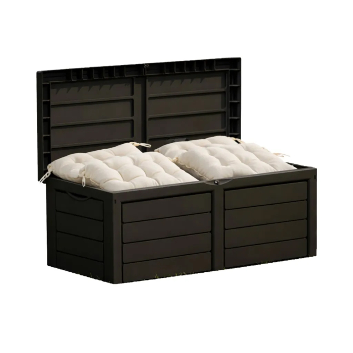 Cutie depozitare gradina 320 l, pentru perne si accesorii, 119x52x53 cm, negru [3]