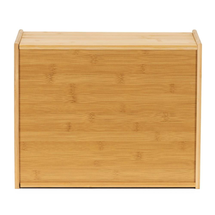 Cutie pentru paine din bambus cu fereastra transparenta, inchidere magnetica, 39x20x31 cm, bambus natural [12]