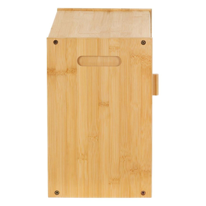 Cutie pentru paine din bambus cu fereastra transparenta, inchidere magnetica, 39x20x31 cm, bambus natural [17]