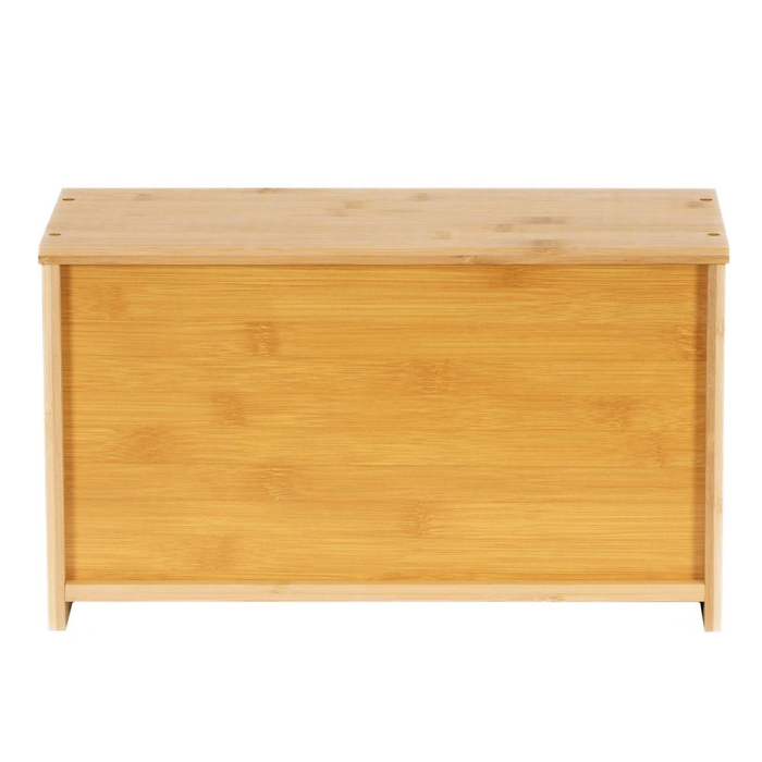 Cutie pentru paine din bambus cu fereastra transparenta, inchidere magnetica, 40x20x23 cm, bambus natural [10]