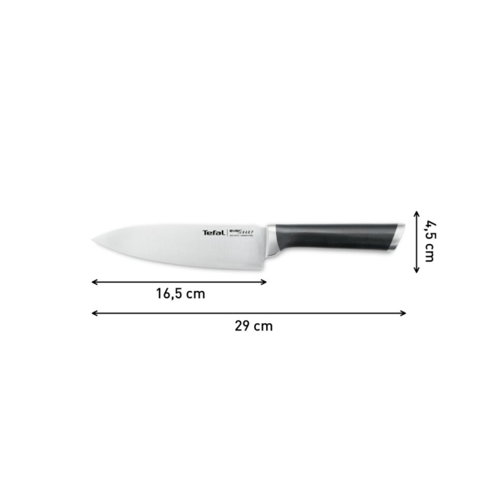 Cutitul bucatarului cu suport de ascutire Tefal Ever Sharp K2569004, 16.5 cm, suport cu tehnologie Dual Pivot, sistem de blocare, otel german [26]