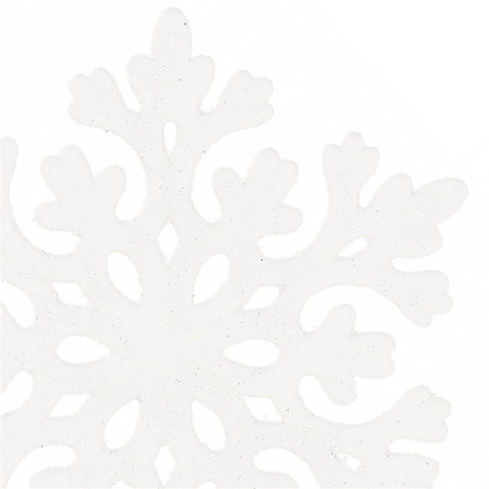 Decoratiune brad fulg de zapada, set 8 bucati, 8cm, alb [5]