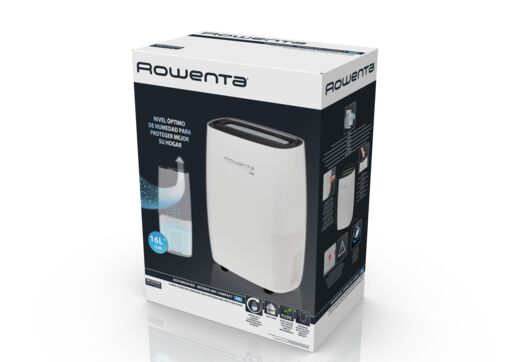 Dezumidificator Rowenta DH4236F0, 16 l/24 h, Rezervor 2.4 l, Intense Dry Compact, Higrometru, Linen Dry, Alb [4]