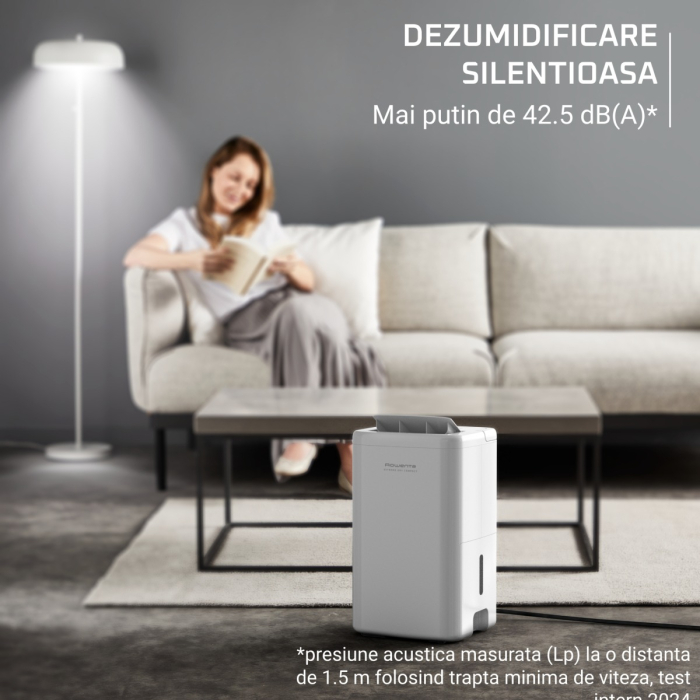Dezumidificator Rowenta Extreme Dry Compact DH5250F0, 300 W, 14 l/24 h, rezervor 3 l, indicator de umiditate, 3 moduri, functie anti-inghet, alb [8]