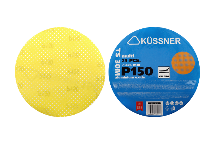 Disc abraziv multi-gauri Küssner TS30M, Ø 225 mm, acoperire cu corindon, granulatie *P150*, pachet de 25 [2]