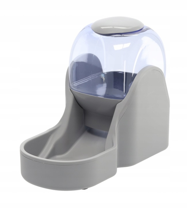 Dispenser automat hrana caini pisici gravitational 3800 ml, 35x17x29 cm, dozare automata, gri [2]