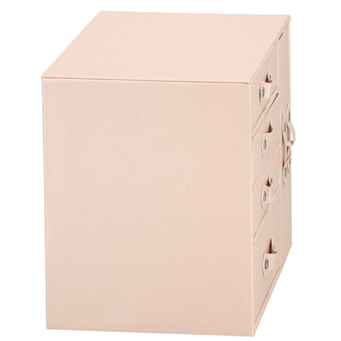 (DL) Cutie depozitare si organizare bijuterii, piele ecologica + velur, 26 x 22 x 18 cm, roz [6]