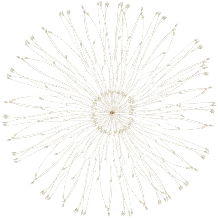 (DL) Instalatie lumina decorativa STAR cu 100 LED-uri, diametru 40cm, telecomanda, iluminare multicolora [10]