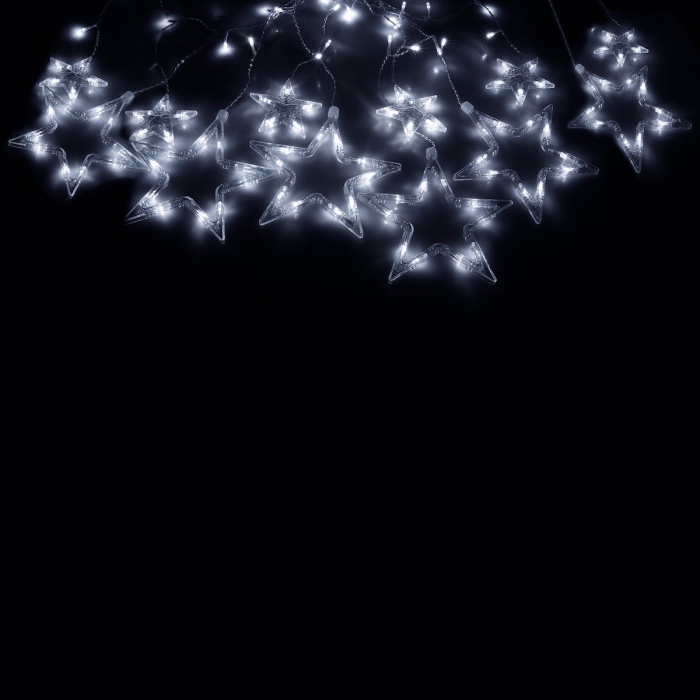 (DL) Instalatie lumina tip perdea cu 138 LED-uri, 2m, pentru interior/exterior, iluminare alb rece [4]