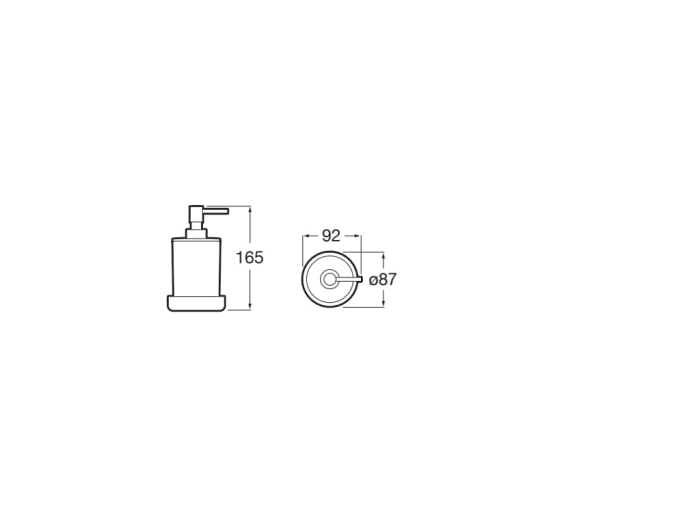 Dozator baie Roca A817026VA0, 165 mm, 94 mm, 300 volum ml, pe blat, interior zona montaj, sticla, metal, Auriu [2]