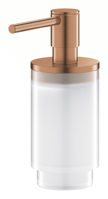 Dozator sapun Grohe 41028DL0, Selection, pe suport, 130 mm, sticla/metal, mat, cupru [2]