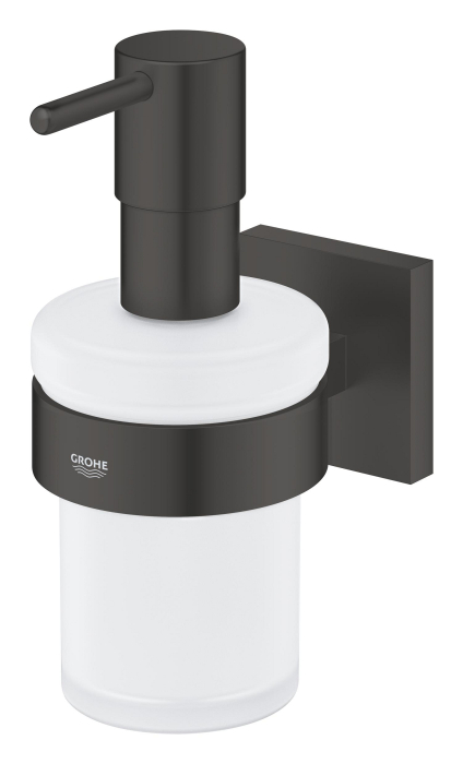 Dozator sapun Grohe 410982430, 144 mm, 126 mm, 2 orificii instalare, 160 volum ml, pe perete, sticla, metal, Negru [2]