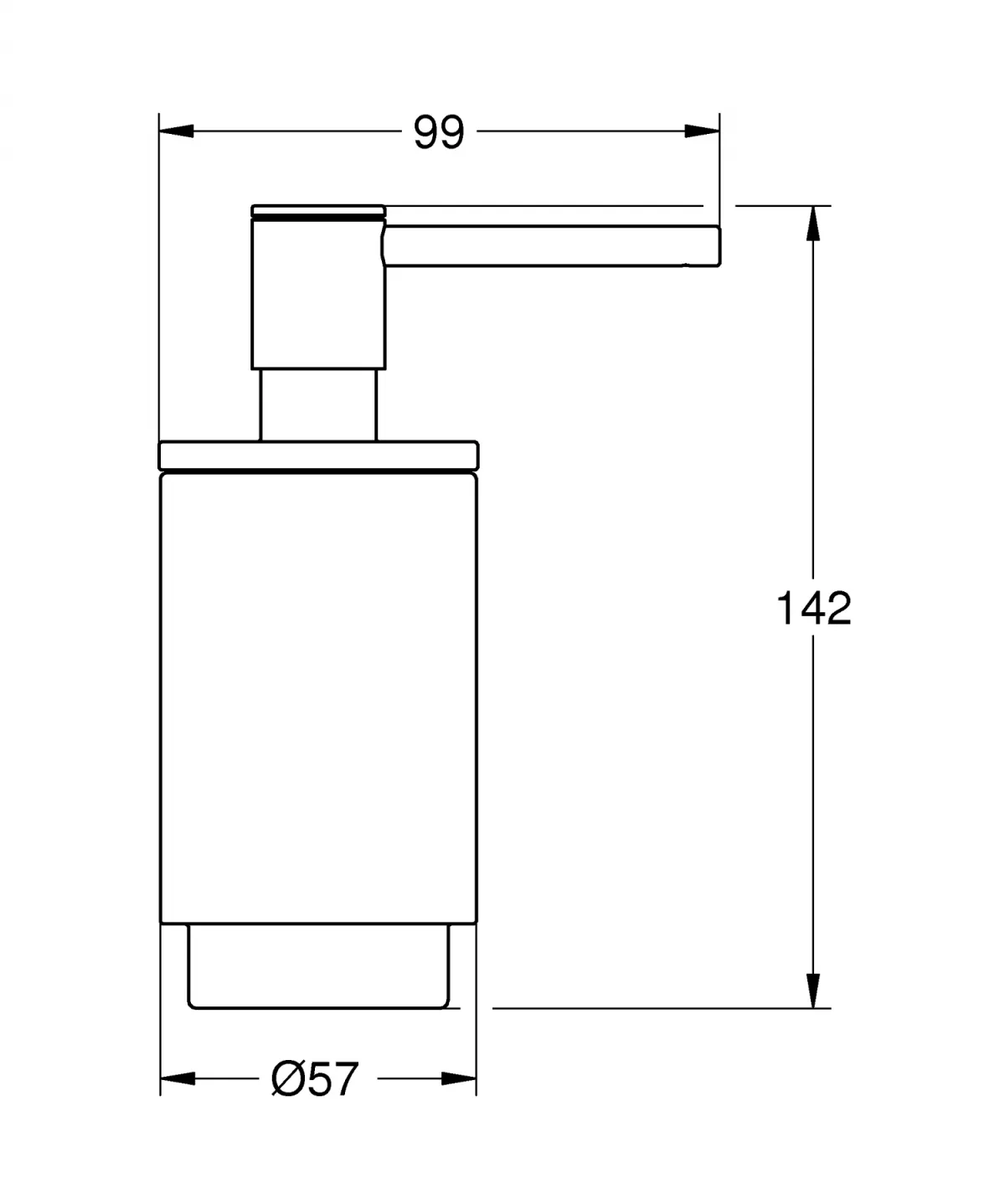 Dozator sapun Grohe Selection, pe suport, 130 mm, sticla/metal, mat, grafit, 41028AL0 [3]