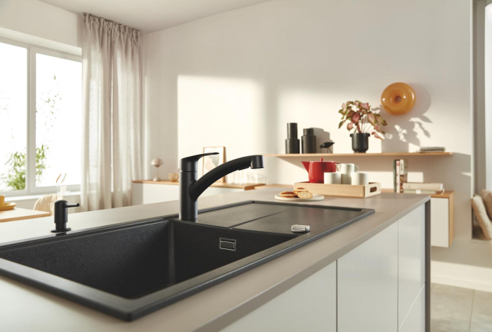 Dozator sapun lichid Grohe 1021652430, bucatarie Contemporany, design modern, fixare sigura, negru [2]