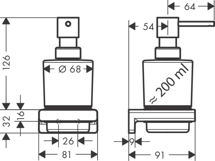 Dozator sapun lichid Hansgrohe AddStoris bronz periat [2]