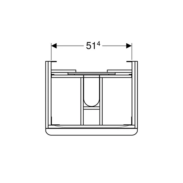 Dulap baza pentru lavoar suspendat Geberit Smyle Square 2 sertare 59 cm [2]