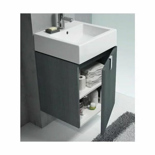 Dulap baza pentru lavoar suspendat Kolo Twins 60 cm, gri argintiu [2]