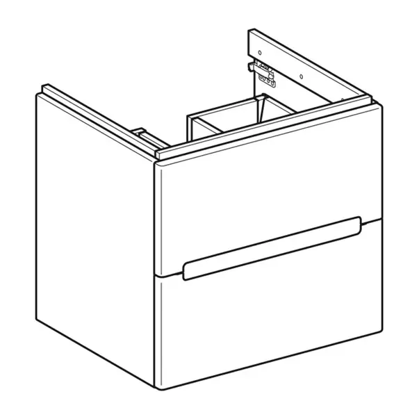 Dulap baza suspendat Geberit Modo 2 sertare alb lucios 60 cm [6]