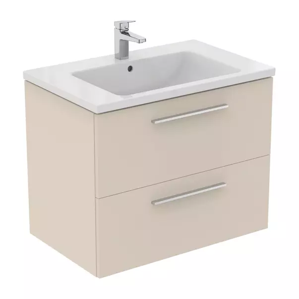 Dulap baza suspendat Ideal Standard i.life B bej nisipiu mat 2 sertare 80 cm [6]