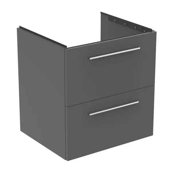 Dulap baza suspendat Ideal Standard i.life B gri quartz mat 2 sertare 60 cm [10]
